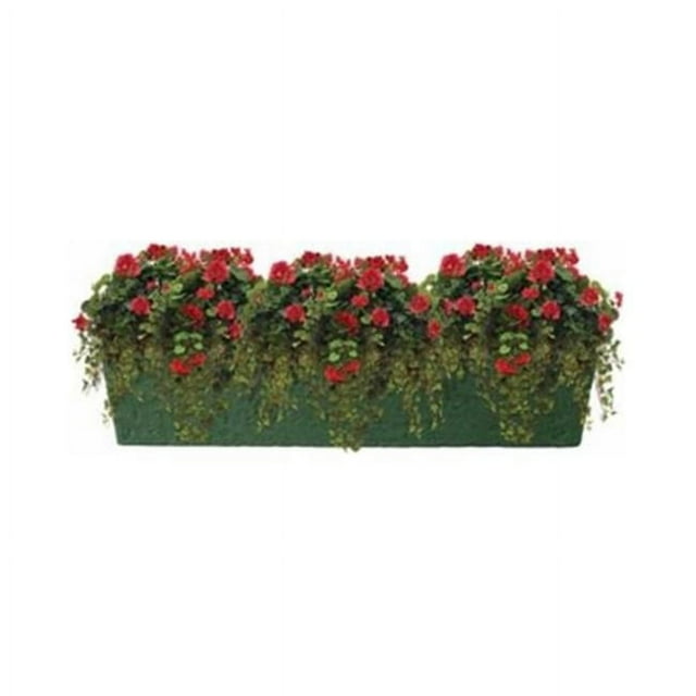 Bloomers 2418-1 Bac à Plantes 25 Po. avec Trous de Drainage Jardinière en Résine Résistante aux Intempéries - Granit Vert