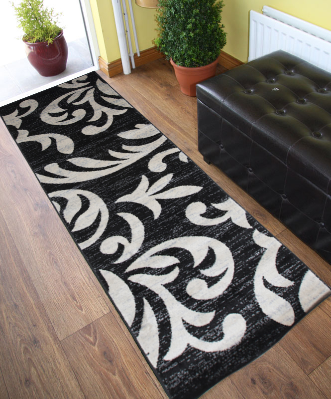 Knoxville Area Rug F 7510 BlackGray 3' x 8'