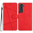 thumbnail image 1 of Tarise Galaxy S21 FE 5G Flip Wallet Phone Case, PU Leather Kickstand Wrist Strap Card Holders Shockproof TPU Inner Shell Slim Magnetic Solid Color Case Cover for Samsung Galaxy S21 FE 5G 6.5", Red, 1 of 10