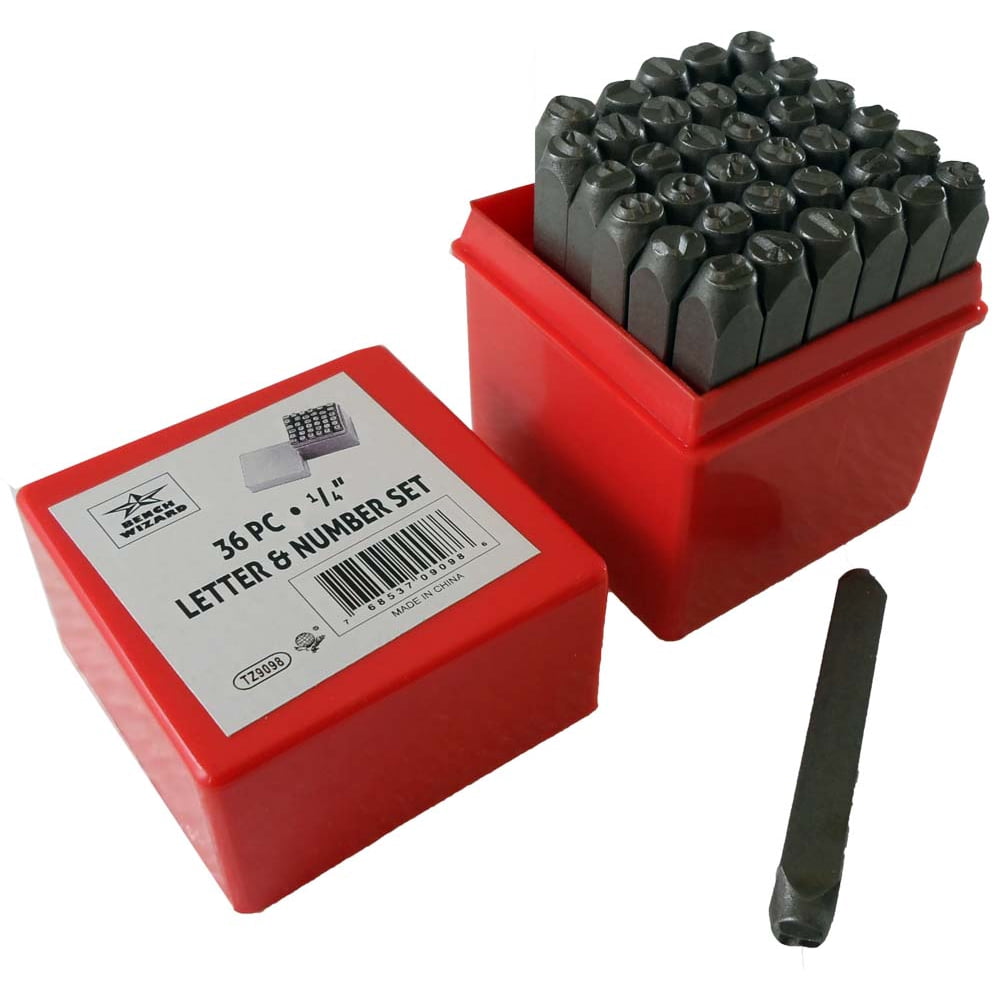 36 Piece Number And Letter Punch Set In Size (6mm 1/4") TZ0109098