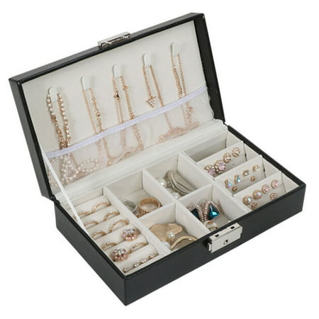 Portable Travel Jewelry Box Organizer Velvet Jewellery Ornaments Case Storage