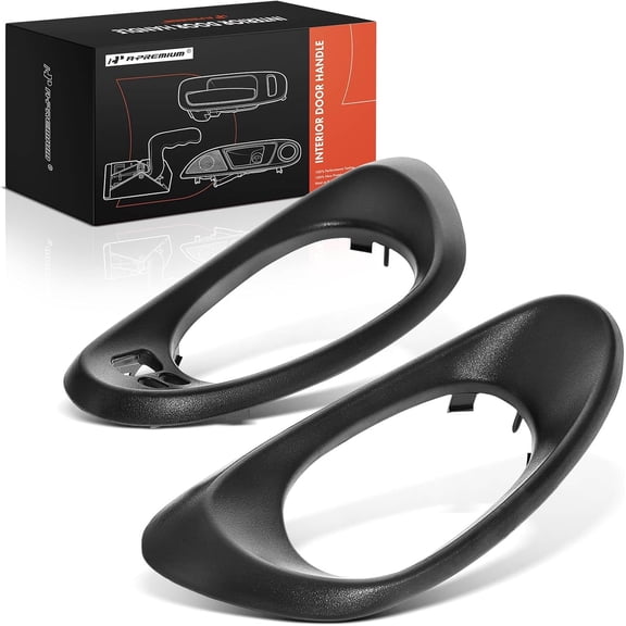 A-Premium 2Pcs Interior Door Handle Bezels Compatible with Chevrolet Trailblazer 2002-2009, Trailblazer EXT 2002-2006, Textured Black, Front Driver and Passenger Side