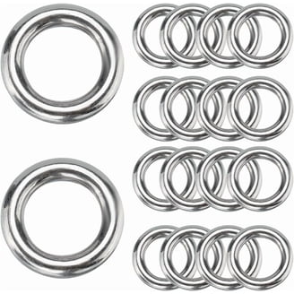 PEPRMROE Metal D Ring, 4 Pcs 2 inch Stainless Steel Welded D-Ring Metal Buckle for