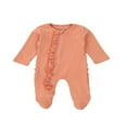 thumbnail image 1 of Combinaison une Pièce Côtelée à Pieds pour Bébés Garçons et Filles, Dormeuse, Pyjama à Glissière, 1 of 6