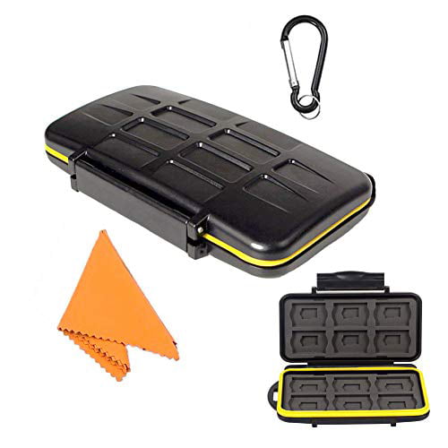 mcoplus Waterproof Anti-Shock 24-Slot Memory Card Case Holder for 4 CF Card 8 SD Card and 12 Micro SD Card 