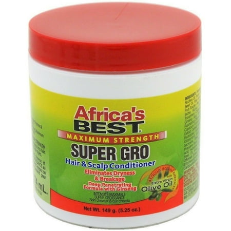 Africa's Best Super Gro Maximum Strength Hair & Scalp Conditioner, 5.25 (Best Products For Brassy Hair)