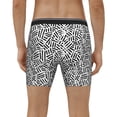 thumbnail image 4 of Salouo Weave Geometric Pattern Men's Boxer Briefs, Soft & Breathable Underwear Elastic Waistband Briefs for Men,1-Pack, 4 of 7