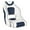 Leg support white and blue stitching, variant on Danolapsi Pontoon Boat Seat With Thickened Sponge Padding, Ergonomic Captain Bucket Seat, Boat Captain Chairs for Fishing Boat, Sightseeing Boat, Speedboat, Standard Mounting Bolt