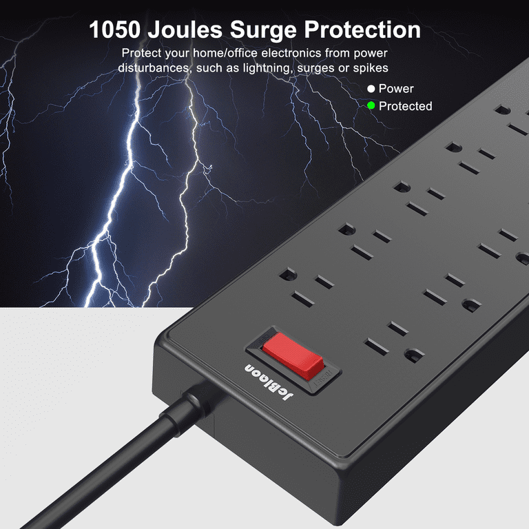 JcBlaon 14-In-1 Power Strip with USB Ports photo 8