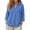 #118-Blue, variant on Women's Summer Layering Blouse V-Neck Long Sleeve Linen Cardigan Solid Color Casual Loose Fit Open Front Top Gift