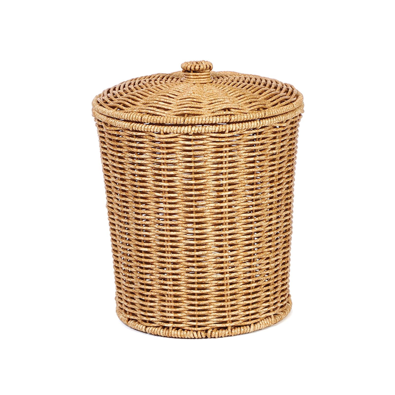Tongina Large Laundry Hamper Woven Basket with Lid, Beige