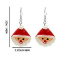 thumbnail image 2 of Wmkox8yii Earrings For Women,Cartoon Dripping Oil Colored Santa Claus Elk Christmas Earrings, 2 of 2