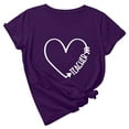 thumbnail image 1 of Hauts Mignons pour Femmes Mode Décontractée Col Rond Pull Imprimé Mignon Journée des Enseignants Manches Courtes T-Shirt Hauts Manches Courtes Mode Femmes, 1 of 6