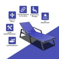 thumbnail image 4 of LeisureMod Marlin Patio Chaise Lounge Chair With Arms Aluminum Frame Navy Blue, 4 of 15