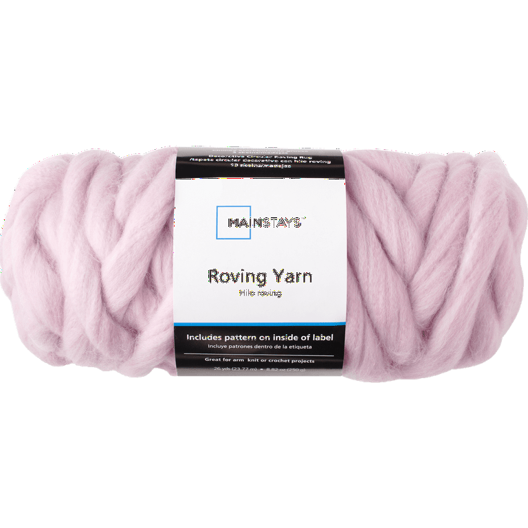 Mainstays Roving Yarn Value Bundle, 100% Acrylic, Fabric Purchase Form: by The Yard, 26 yd, Mauve Splash, Super Bulky, Pack of 12