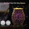 thumbnail image 4 of Electric Wax Derrite Warmer EQUSUPRO 3D Glass Fireworks Design, 4 of 5
