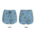 thumbnail image 5 of Lsque Blue paisley pattern Printed Women's Running Shorts with Liner Pockets,Elastic Quick Dry Workout Athletic Gym Yoga Shorts,Womens High Waist Shorts-X-Large, 5 of 9
