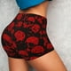 thumbnail image 4 of Fotbe Red Skulls Shorts Sin Costuras – Shorts Deportivos de Cintura Alta para Mujer, Elásticos para Gimnasio, Yoga, Running o Ciclismo-Medium, 4 of 8