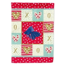 Carolines Treasures CK5481CHF Veiltail Goldfish Love Flag Canvas House Size Large multicolor