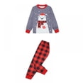 thumbnail image 3 of URMAGIC Matching Family Pajamas Sets Snowman Long Sleeve Red Plaid Pants Xmas Loungewear, 3 of 12