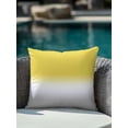 thumbnail image 4 of 1 Pack Outdoor Throw Pillow, Yellow White Grey Ombre Waterproof Pillow with Insert Included, Modern Abstract Aesthetics Decorative Accent Cushion Sofa Pillows for Patio Porch, 16 x 16 In, 4 of 8