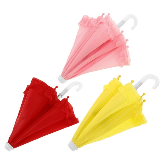 SOPOTUTU Stylish Adorable Umbrella Model Assorted Colors for Photo Accessory 3Pcs