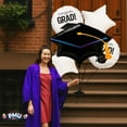 thumbnail image 2 of PMU Graduation "Congrats Grad" White Foil Balloon Bouquet Pkg/5, 2 of 5