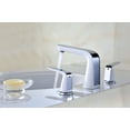 thumbnail image 5 of Anzzi L-AZ018 5.6 x 15.9 x 5 in. Pendant Series Widespread 2-Handle Low-Arc Bathroom Faucet, Polished Chrome, 5 of 5