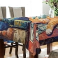 thumbnail image 3 of YAZAOO Square Tablecloth Sleeping Cat Pattern Pattern Tableclothes, 3 of 9