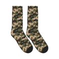 thumbnail image 4 of Women's Men's Green Army Camouflage Colorful Novelty Pattern Crew Athletic Socks, 4 of 7