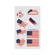 thumbnail image 1 of Disposable Football Match Flag Temporary Tattoos, 1 of 5