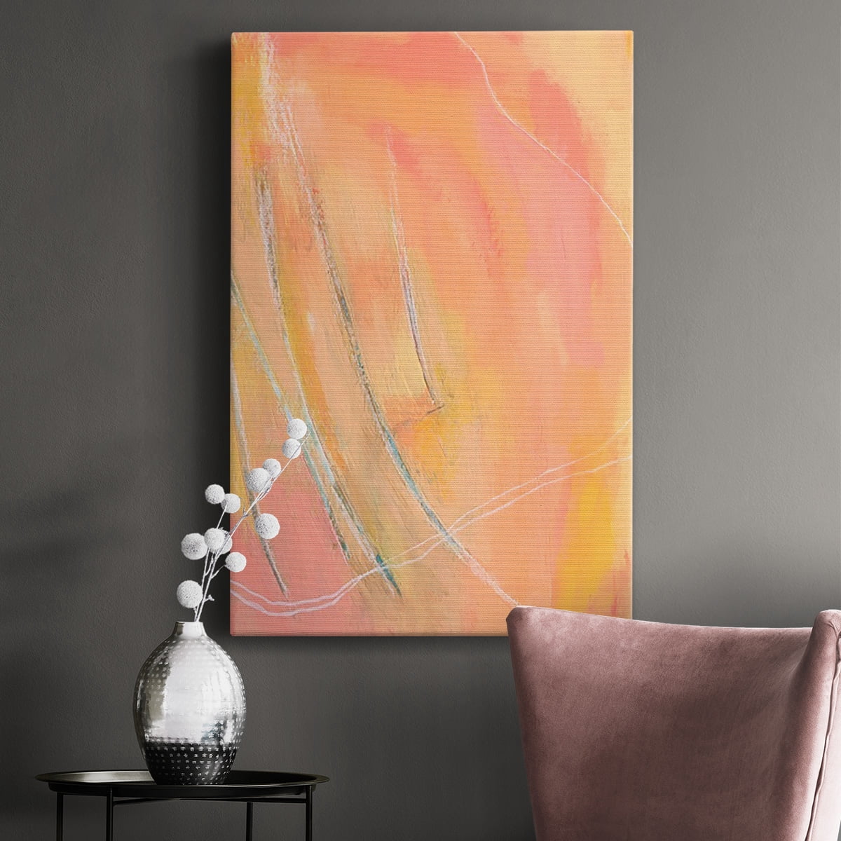 Peach Bliss I Premium Gallery Wrapped Canvas - Ready to Hang