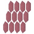thumbnail image 1 of Paneles Acústicos Hexagonales, Tablero De Absorción De Sonido, Reducción De Ruido, Fibra De Poliéster Decorativa Para Estudios De Grabación Para Oficinas En El Hogar Ccdes Rojo oscuro, 1 of 8