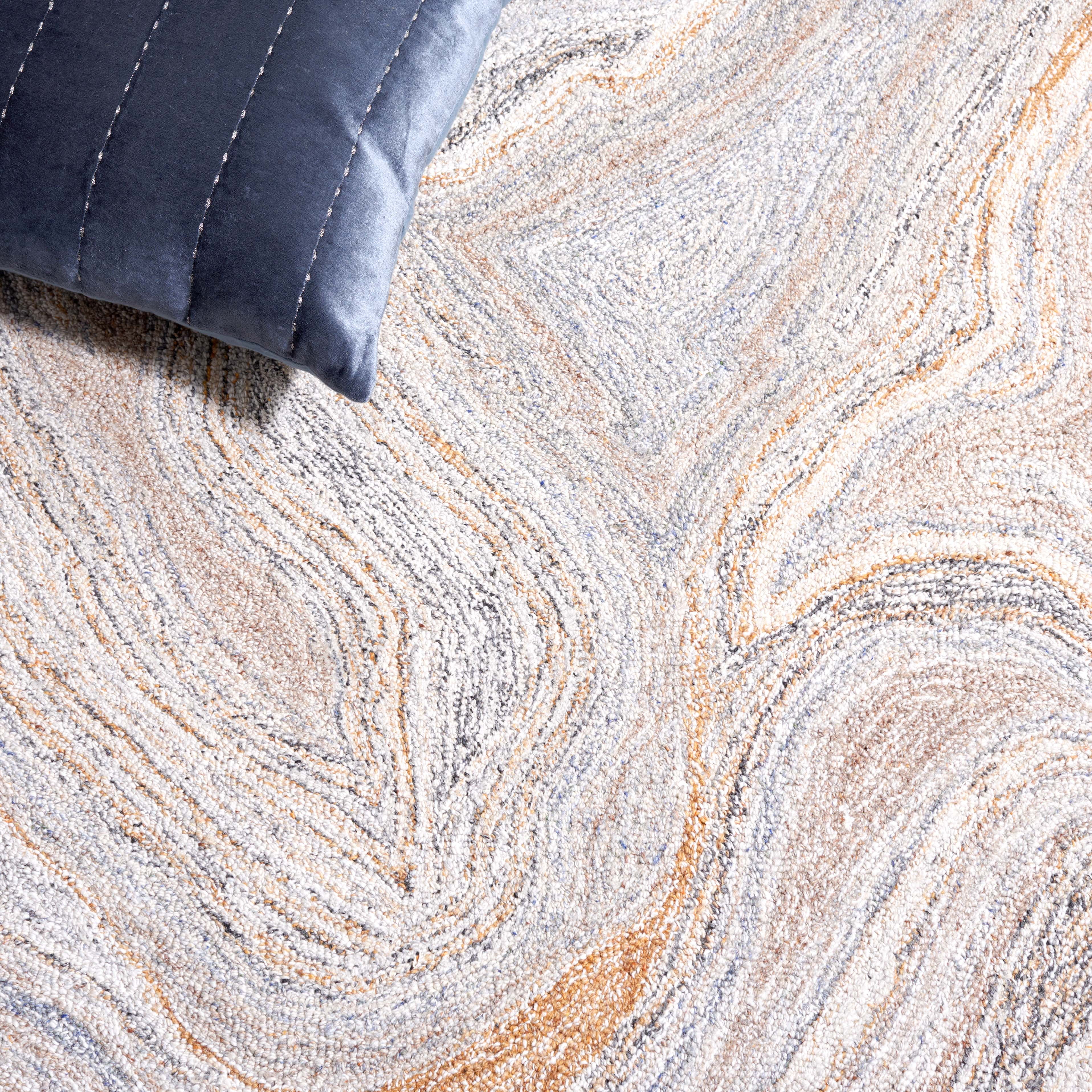 SAFAVIEH Abstract Allure Corina Swirl Area Rug, Gray/Brown, 4' x 6'
