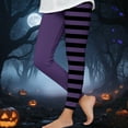 thumbnail image 5 of Guluxicc Girls Leggings Toddler Girl Striped Halloween Leggings Elastic Waist Tights Pants Sizes 3T, Size 8, 5 of 5