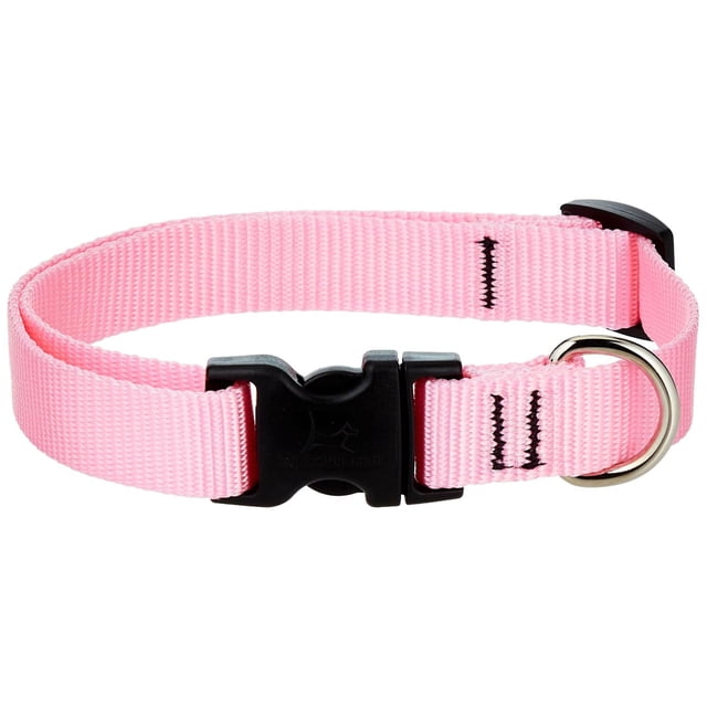 Collar para perros LupinePet Basics rosa ajustable 23-36 cm