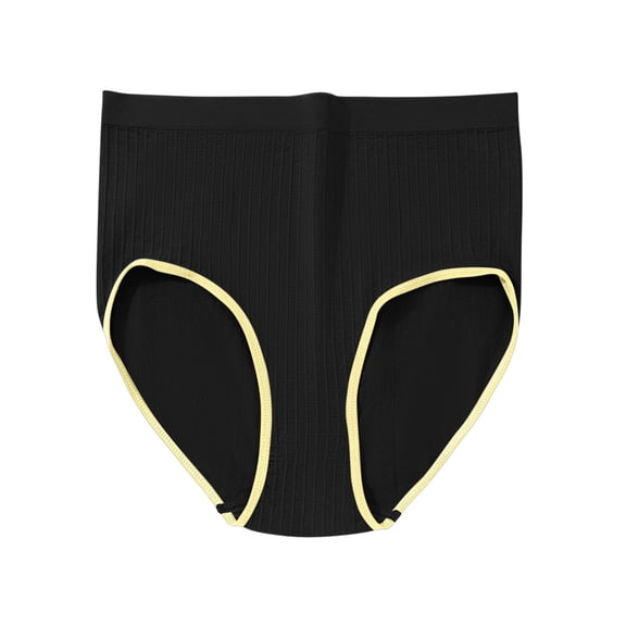 Kvture High Waisted Underwear for Women Tummy Control Womens Plus Size Panties Breathable Seamless Briefs Skin-friendly XXXXL Yellow