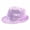 Purple, variant on Shiny Sequin Fedora Hat, Unisex Performance Stage Cap for Parties, Dances and Events, Sparkling Costume Accessory Light Purple