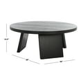 thumbnail image 3 of SAFAVIEH Couture Julianna Rustic Round Wood Coffee Table, Black, 3 of 11