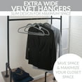 thumbnail image 5 of Simplify 6 Pack Extra Wide Plastic, Fabric, Metal Clothing Hanger, Grey, 5 of 7