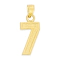 thumbnail image 1 of 14k Solid Gold Number Seven Necklace with 20" Rolo Chain, #7 Gold Charm Pendant Jewelry for Athletes, Sports Gifts for Him and Her, 1 of 5