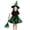 3-Green, variant on Witch Kids Tutu Skirt Hats Witch Set Girl Halloween Outfit Dress Party Girl Size 2-7 Years