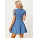 thumbnail image 4 of Vestido de Mujer Retro con Cuello Peter Pan y Mangas de Malla Allegra K Gris Azulado XL, 4 of 6