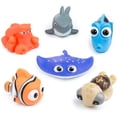 thumbnail image 1 of Juguete de baño para bebé con red de almacenamiento, aspersores flotantes, juego de aspersores de juguete de baño de 6 piezas, 1 of 3
