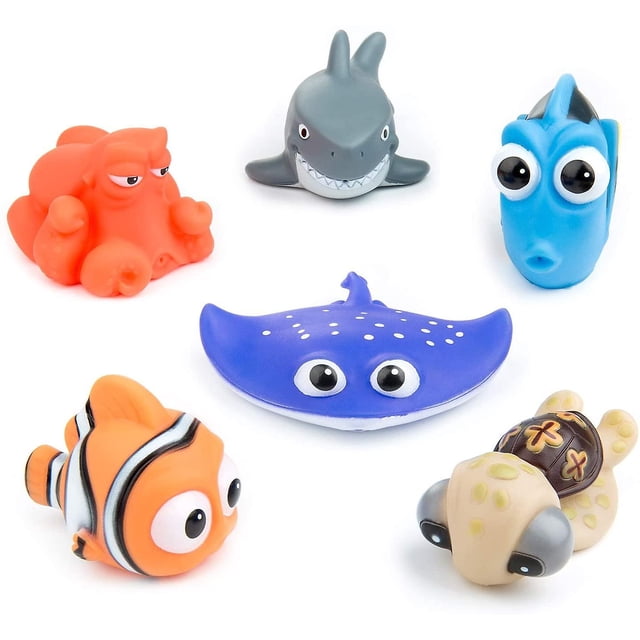 Juguete de baño para bebé con red de almacenamiento, aspersores flotantes, juego de aspersores de juguete de baño de 6 piezas