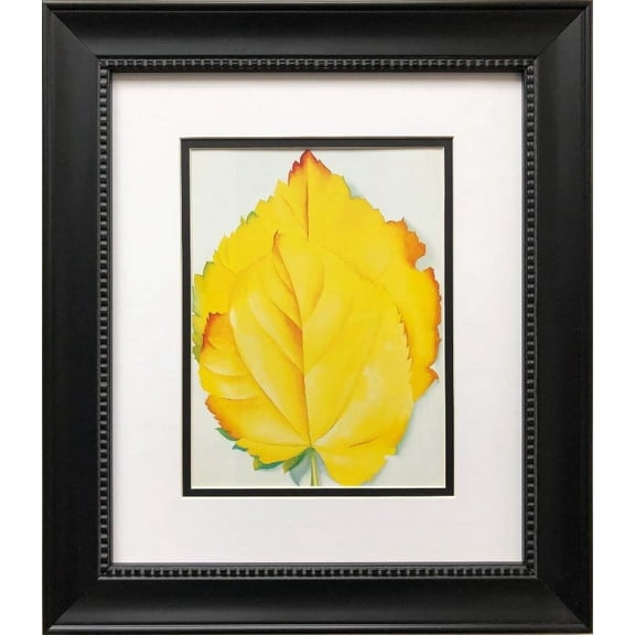 Georgia O'Keeffe "Yellow Leaves" Art Print Custom Framed Generic