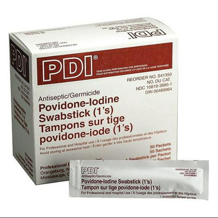 PDI M318 Swab bâton, Povidone iode, PK50
