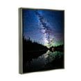 thumbnail image 3 of Stupell Industries Nebula Over Lake Landscape Nature Photography Gray Floater Framed Art Print Wall Art, 25 x 31, 3 of 9