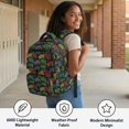 thumbnail image 6 of KUIFORTI Colorful Tractor Boys Backpack Lightweight Kids School Bag Multiple Organizer Pockets Comfortable Suitable for Elementary Primary Middle, 6 of 7