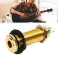 thumbnail image 4 of Electric Guitar Jack, Straight Cylinder Standard Thread Guitar Output Jack Glossy Finish Rustproof  For Musical Instruments Gold,Black,Silver, Black, 4 of 8
